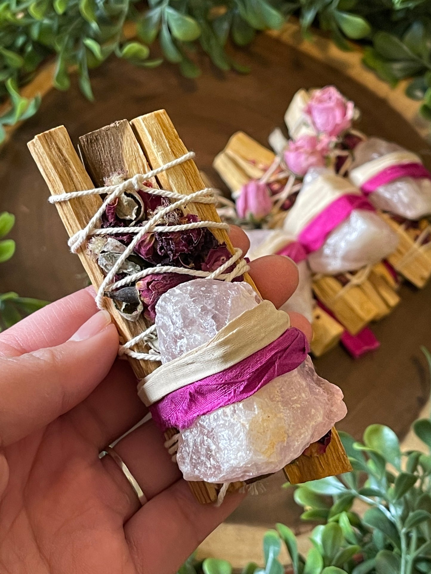 Love | Manifest Smudge Kit: rose quartz + palo santo