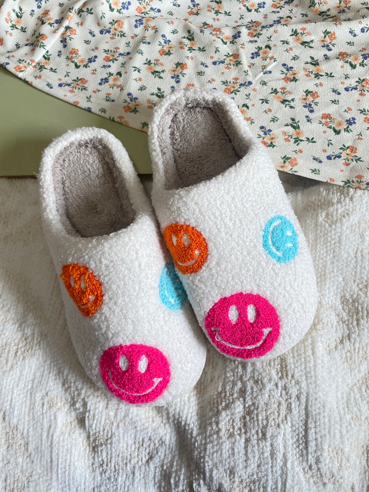 Retro Mix Smiley Slippers