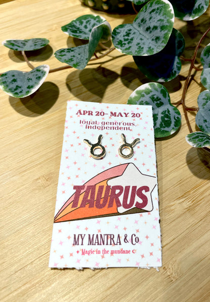 Taurus Zodiac Earrings