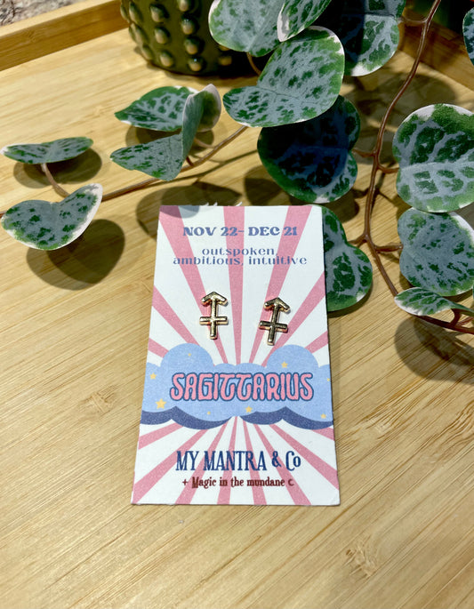 Sagittarius Zodiac Earrings